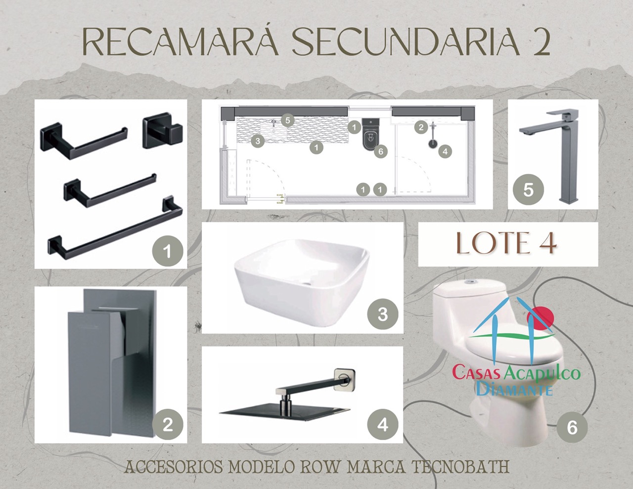 Paradiso Residences Ensueño 4 - Modelo accesorios baños 2